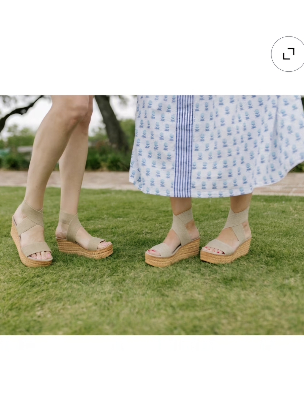 CHARLESTON SHOE CO. Bermuda Wedge Sandal Linen - 8 View 3